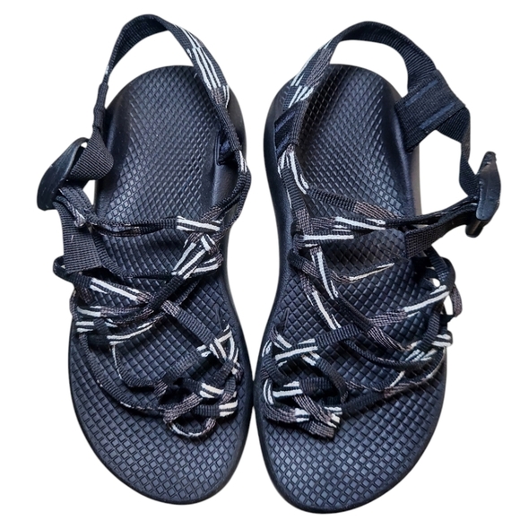 Chaco ZX3 Classic Scatter Black & White Sandal - Picture 2 of 7